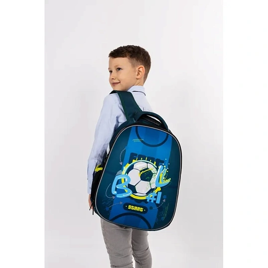 Ранец Easy Football синий, 2 отд