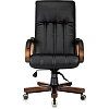 Кресло VB_ Бюрократ T-9932Walnut черный эко.кожа крестов. металл/дерево