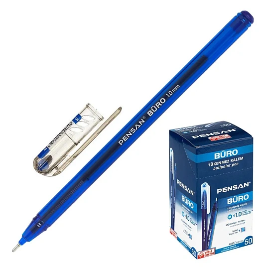 Ручка шариковая неавтомат. Pensan Buro,масл, синий 2270/50c