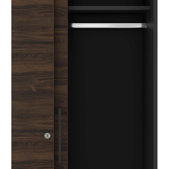 Гардероб - купе Kobor HG-120/60/M 1200x600x1900 Черный муар/Дуб чарльстон
