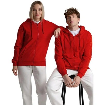 Толстовка на молнии с капюшоном Siverga 2.0,красная, S