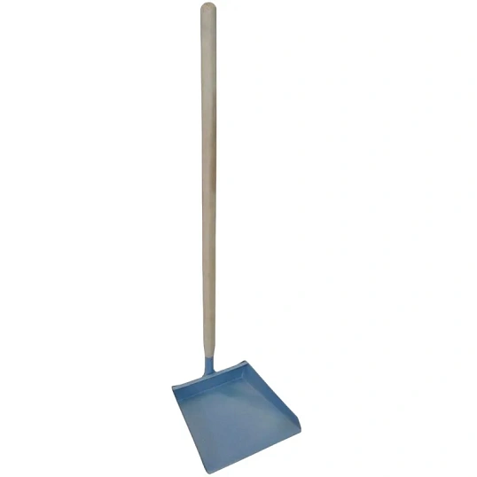 Совок для мусора металл окрашен-й открытый шир 20 см дерев/ручка 70 см 8745