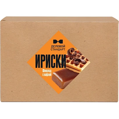 Ирис Деловой стандарт Шоколад с вафлей, 20гx15шт/уп