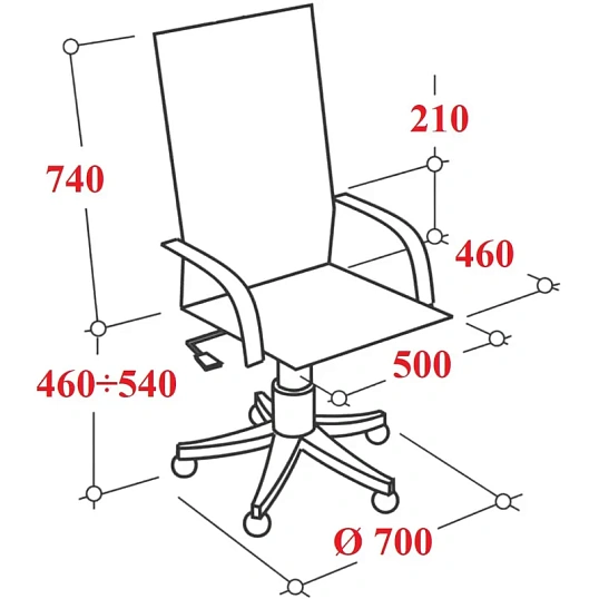 Кресло BN_Jl_EChair-593 TPU экокожа черный, алюминий