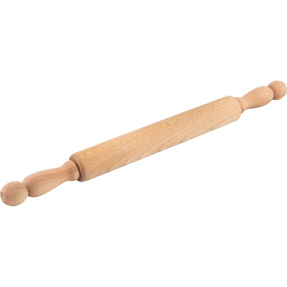 Скалка 50 см с вращающимися ручками, бук