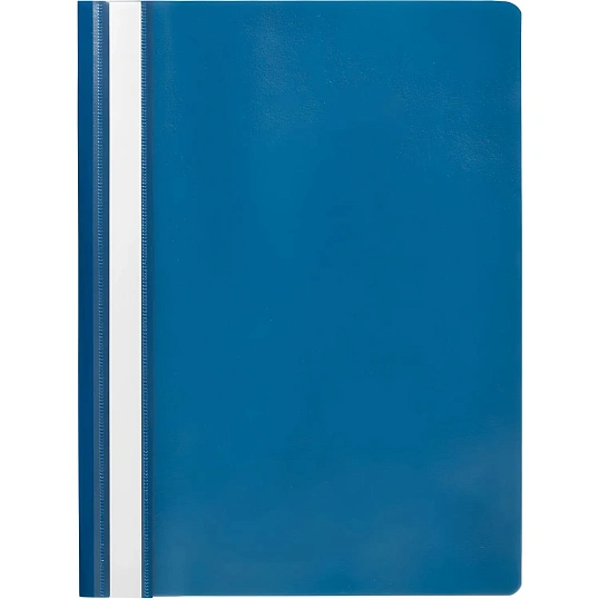 Скоросшиватель пластиковый A4 (100/110) син 10шт/уп Россия