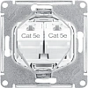 Розетка компьютерная 2-м AtlasDesign RJ45 кат.5E механизм бел. SE ATN000185