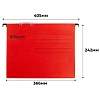 Папка подвесная регистратура Комус красная Foolscap, 25 шт