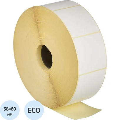 Термоэтикетки ЭКО 58х60, вт.40, 3000шт/рул