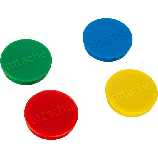 Магнитный держатель МОЩНЫЙ Attache,40 мм,4 шт/уп ассорти