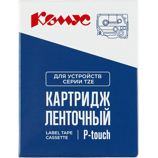 Картридж Комус TZE-755(Brother TZE-755 белый на зеленом ,24мм/8м)