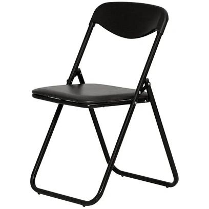 Стул складной UA_JACK BLACK каркас черный, к/з черный V-4