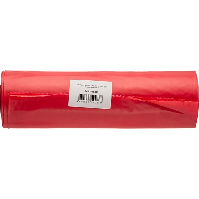Мешки для мусора ПВД  240  л  (10 шт/рул) 80 мкм, КРАСНЫЙ 0482-058Х