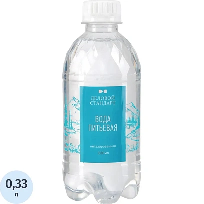 Вода питьевая Деловой стандарт негаз. ПЭТ, 0,33л