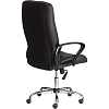 Кресло UT_Easy Chair Boston хром, (черн. подлок), кож/зам, черный, 36-6