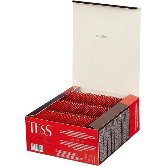 Чай черный TESS Плэжа с шиповником и яблоком 100 пак/уп,730056