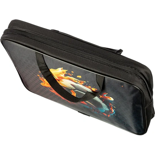 Папка школьника А4 с ручками + твердое дно,ШИРОКАЯ ПШ-11,ОГНЕННЫЕ ИГРЫ