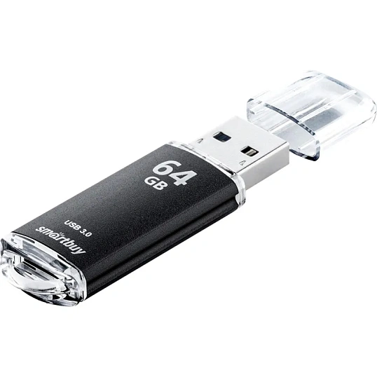 Флеш-память Smartbuy UFD 3.0/3.1 64GB V-Cut Black (SB64GBVC-K3)