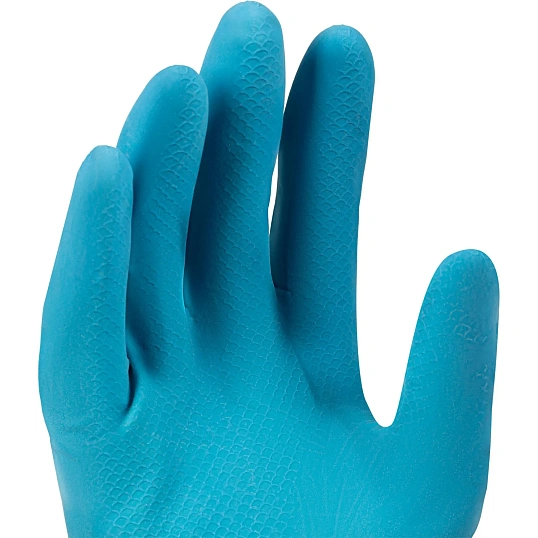 Перчатки хозяйственные Gloves Lux BICOLOR сине-желтые р.S