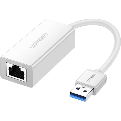Сетевой адаптер UGREEN CR111 (20255), USB 3.0/Gigabit Ethernet/белый