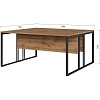 Рабочая станция К-Loft 241S006 Ш1580 2раб.места дуб натур