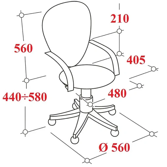 Кресло VB_Бюрократ CH-1300N/BLACK, ткань черный 3C11