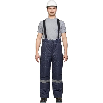 Брюки рабочие зимние муж. з28-БР син (р.56-58)182-188