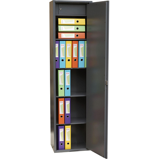 Шкаф для бумаг металлический Комус Мебель Cobalt TSL-180M, 340х460х1800 мм