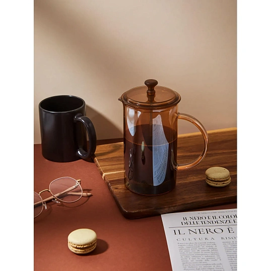 Френч-пресс 600мл. Гоуджекит АБС-пластик, боросиликат. стекл с покр,нерж ст