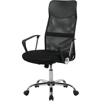 Кресло BN_Hg_EChair-588 TTW сетка/ткань/кожзам черный хром