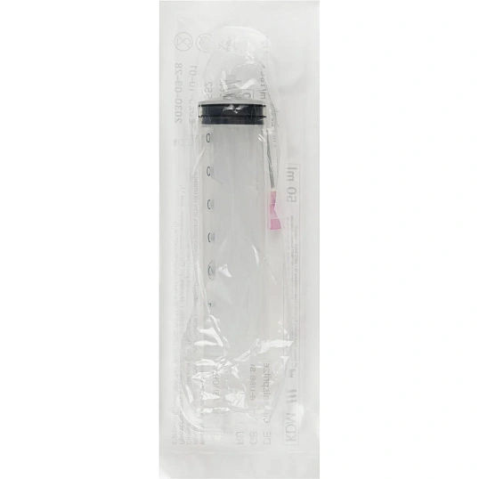 Шприц 3-комп. однораз. 50мл LL 18G(1,2x40) прил. 25шт/уп KD-JECT
