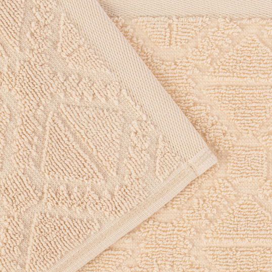 Полотенце махровое банное жаккард 70х120 см ,500 г/м2, Бежевый