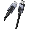 Кабель UGREEN L524 (55765) USB-C to USB-C PD 3A 1м серый космос