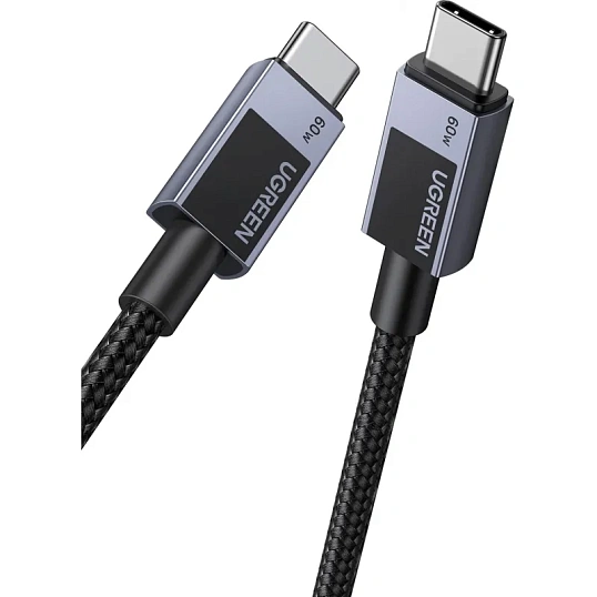 Кабель UGREEN L524 (55765) USB-C to USB-C PD 3A 1м серый космос