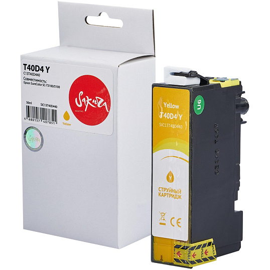 Картридж струйный Sakura C13T40D440 (T40D4 Y) жел.для Epson SC-T3100/5100