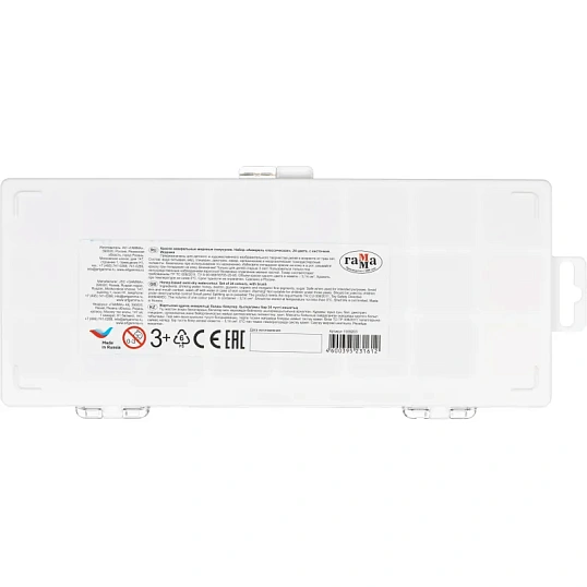 Краски акварельные Гамма Классическая,медов,Наб.24цв,с кистью,пласт 1009203