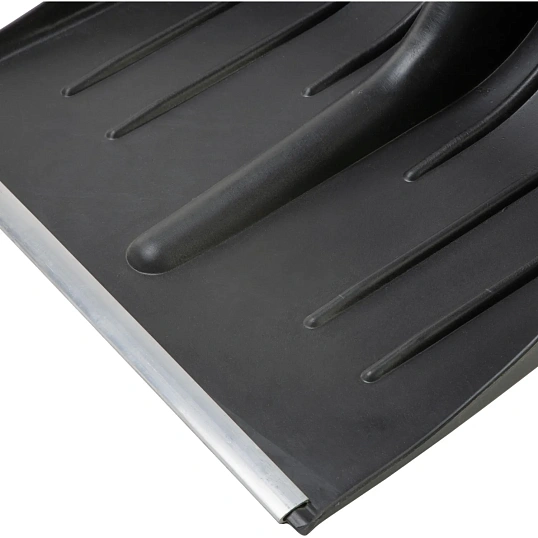 Лопата д/уборки снега МЕТЕЛИЦА  41x40х140см пластик/ковш с р/ж алюмин/черен