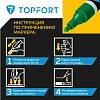 Маркер лаковый TOPFORT Industrial 4 мм зеленый