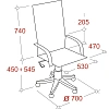 Кресло VB_EChair-655 TTW_BL сетка/ткань синий, пластик