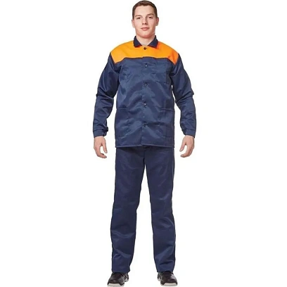 Костюм рабочий летний муж. л16-КПК син/оранж (р.56-58) 170-176