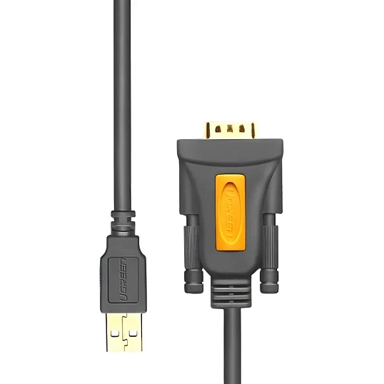 Кабель UGREEN адаптер CR104 USB 2.0 A-DB9 RS-232. 3м, черный (20223)