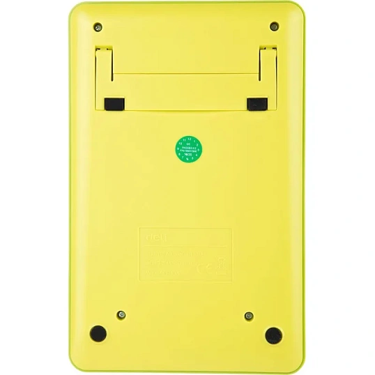 Калькулятор настольный ПОЛНОРАЗМ. Deli EM01551, 12-р,дв.пит,175х108мм, желт