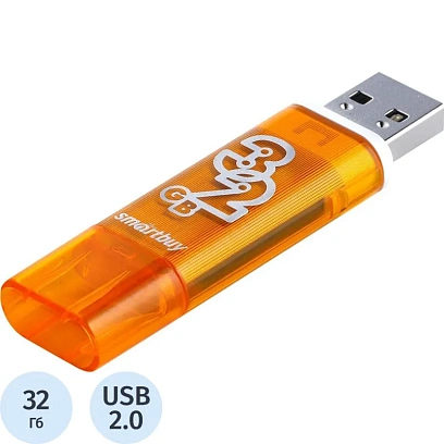 Флеш-память Smartbuy UFD 32GB Glossy series Orange (SB32GBGS-Or)