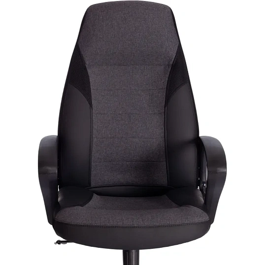 Кресло UT_Easy Chair Impreza, к/з, тк, сетка, чер/сер/мет,36-6/F68/36/TW-11
