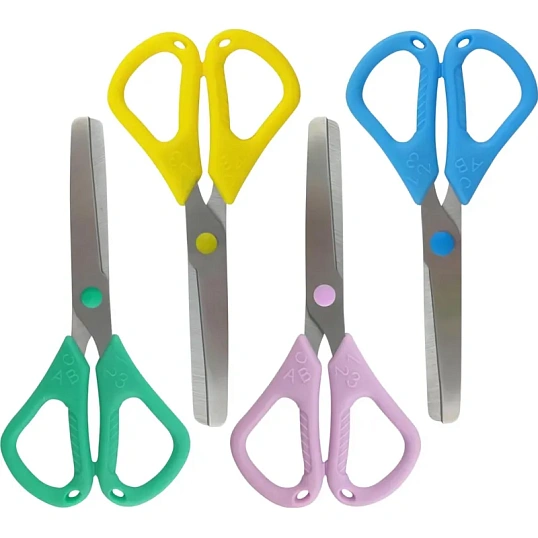 Ножницы детские Kores ABC,120мм,с пластиковыми ручками,тупоконечные,ассорти