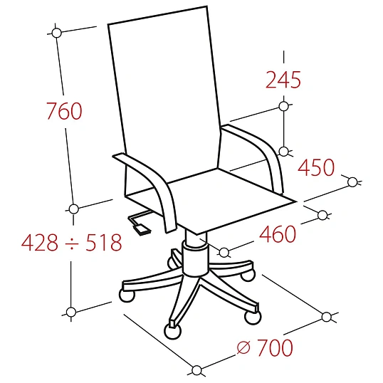 Кресло MT_EChair SU-B-10 ткань черный подл.130/осн.001