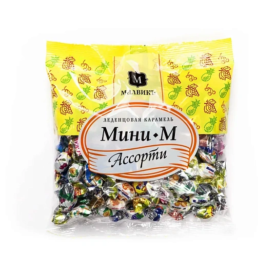 Карамель МАЛВИКЪ Мини-М леденцовая ассорти, 180г