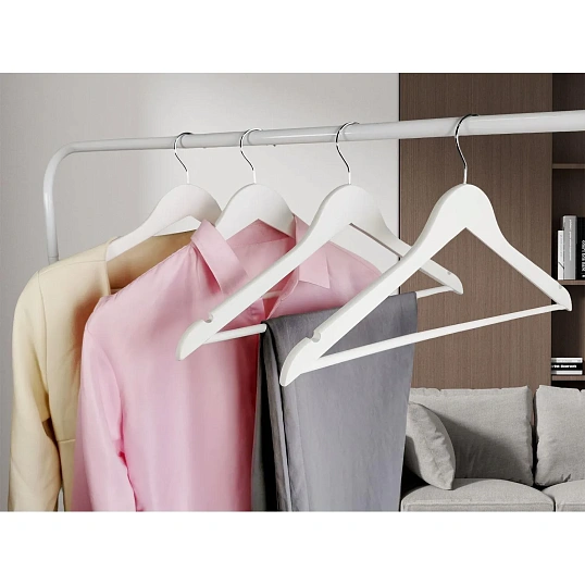 Вешалка-плечики WW_Комус Мебель WH018 дер.пер.п.рез.анис/бел.р.52-54 3шт/уп