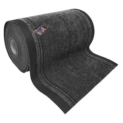 Коврик входной грязезащитный ворсовый дорожка 90x2000 см темн-сер-черн