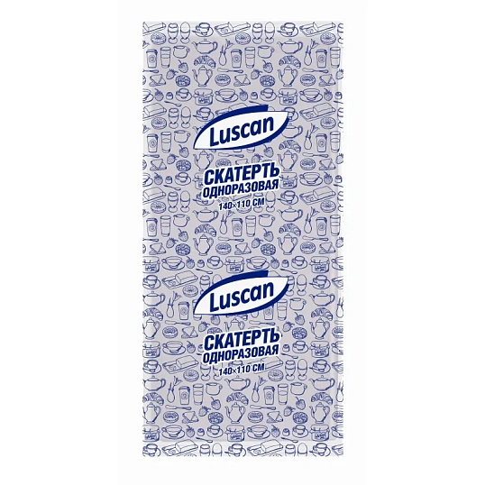 Скатерть одноразовая Luscan, 110х140см, белая